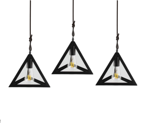pendant light triangle shape
